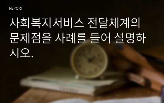 사회복지서비스 전달체계의 문제점을 사례를 들어 설명하시오.