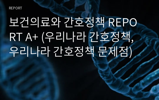 보건의료와 간호정책 REPORT A+ (우리나라 간호정책, 우리나라 간호정책 문제점)