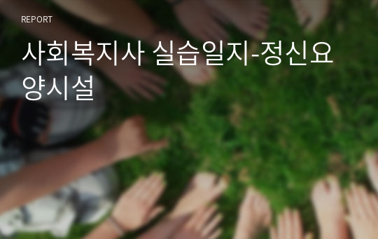 사회복지사 실습일지-정신요양시설