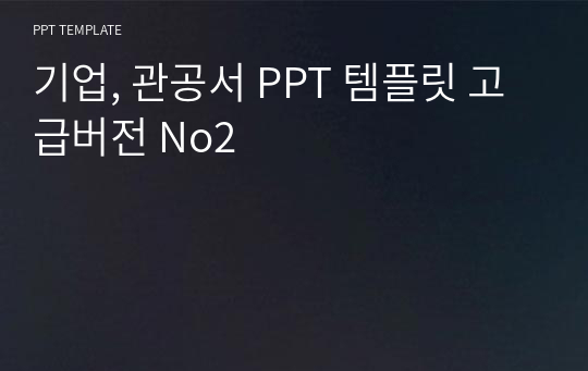 기업, 관공서 PPT 템플릿 고급버전 No2