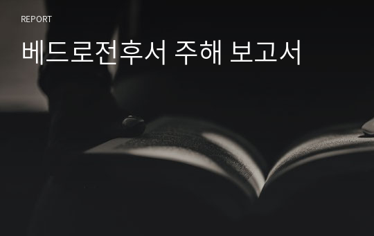 베드로전후서 주해 보고서