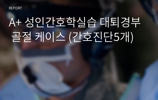 A+ 성인간호학실습 대퇴경부 골절 케이스 (간호진단5개)