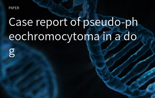 Case report of pseudo-pheochromocytoma in a dog