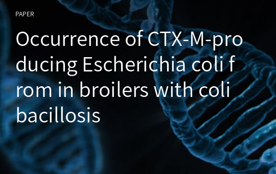 Occurrence of CTX-M-producing Escherichia coli from in broilers with colibacillosis