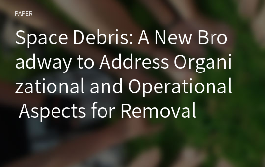 Space Debris: A New Broadway to Address Organizational and Operational Aspects for Removal