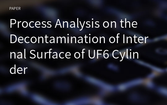 Process Analysis on the Decontamination of Internal Surface of UF6 Cylinder