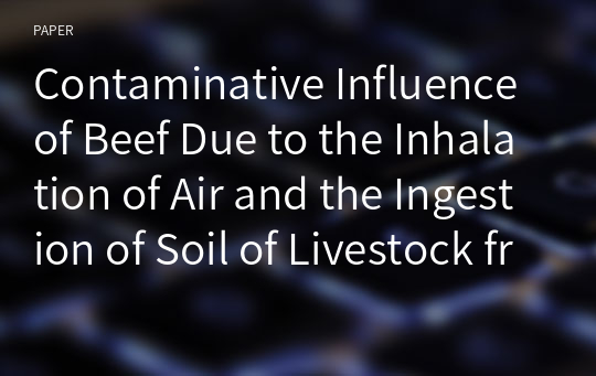 Contaminative Influence of Beef Due to the Inhalation of Air and the Ingestion of Soil of Livestock from an Acute Release of Radioactive Materials