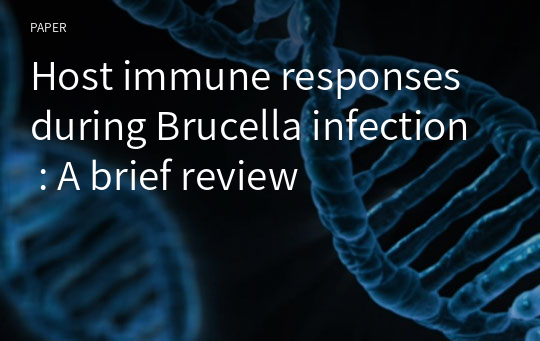 Host immune responses during Brucella infection : A brief review