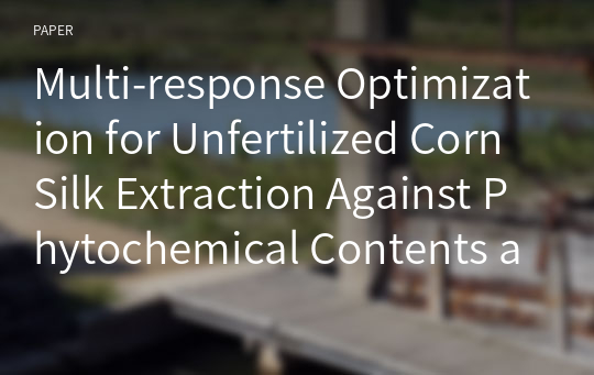 Multi-response Optimization for Unfertilized Corn Silk Extraction Against Phytochemical Contents and Bio-activities