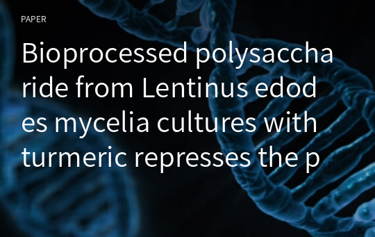 Bioprocessed polysaccharide from Lentinus edodes mycelia cultures with turmeric represses the proinflammatory cytokine expression of the porcine macrophage infected by Salmonella Choleraesuis