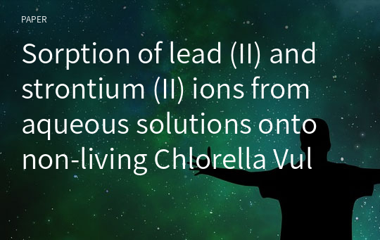 Sorption of lead (II) and strontium (II) ions from aqueous solutions onto non‑living Chlorella Vulgaris Alga/ Date pit activated carbon composite