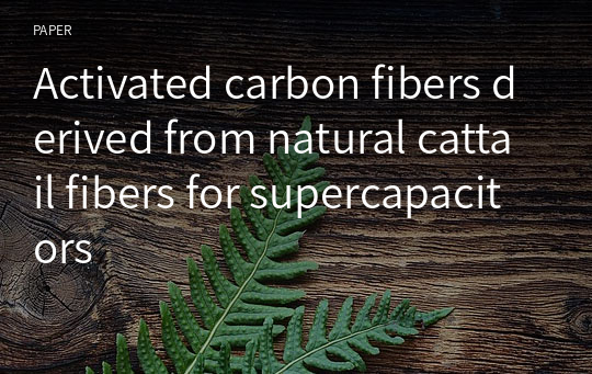 Activated carbon fibers derived from natural cattail fibers for supercapacitors