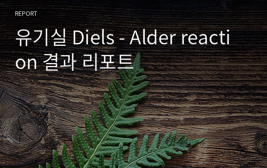 유기실 Diels - Alder reaction 결과 리포트