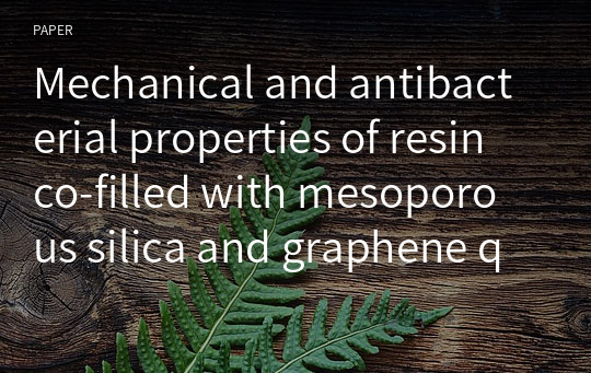 Mechanical and antibacterial properties of resin co‑filled with mesoporous silica and graphene quantum dots