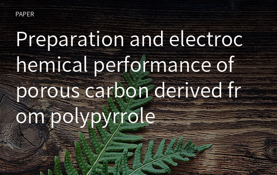 Preparation and electrochemical performance of porous carbon derived from polypyrrole