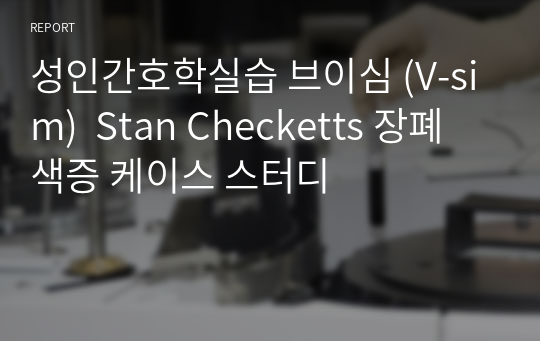 성인간호학실습 브이심 (V-sim)  Stan Checketts 장폐색증 케이스 스터디