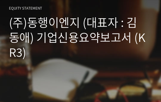 (주)동행이엔지 기업신용요약보고서 (KR3)