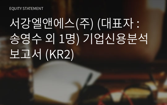 서강엘앤에스(주) 기업신용분석보고서 (KR2)