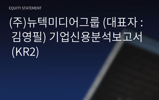 (주)뉴텍미디어그룹 기업신용분석보고서 (KR2)