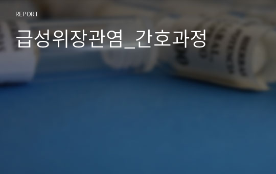 급성위장관염_간호과정