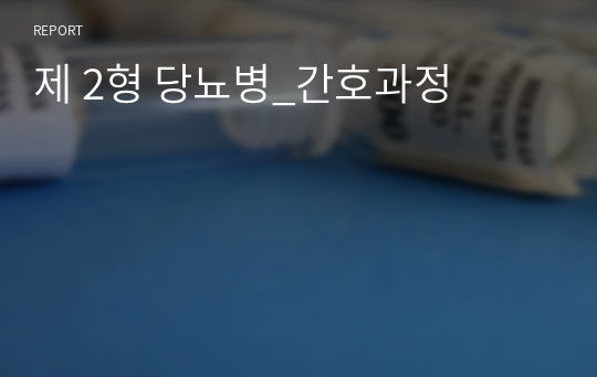 제 2형 당뇨병_간호과정