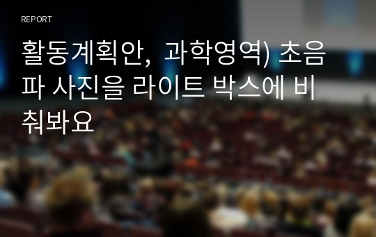 활동계획안,  과학영역) 초음파 사진을 라이트 박스에 비춰봐요