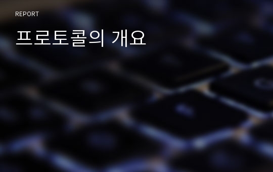 프로토콜의 개요