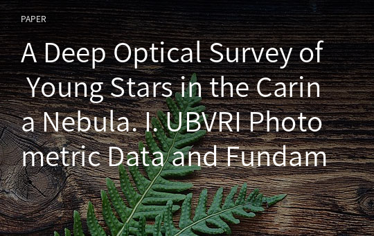 A Deep Optical Survey of Young Stars in the Carina Nebula. I. UBVRI Photometric Data and Fundamental Parameters