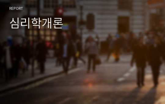 심리학개론