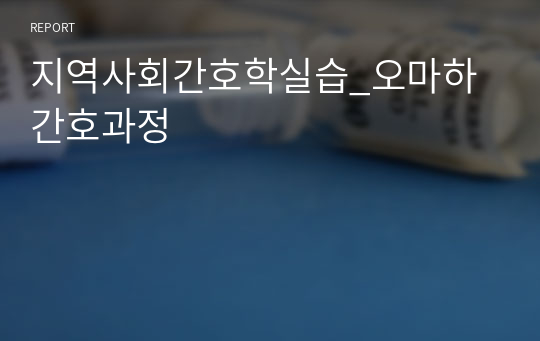 지역사회간호학실습_오마하 간호과정