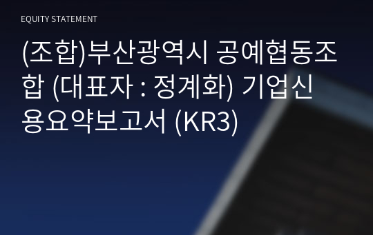 (조합)부산광역시 공예협동조합 기업신용요약보고서 (KR3)