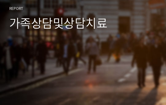 가족상담및상담치료