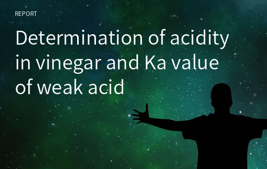 Determination of acidity in vinegar and Ka value of weak acid