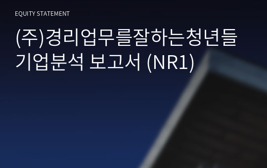 (주)경리업무를잘하는청년들 기업분석 보고서 (NR1)