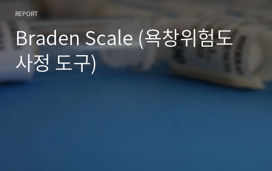 Braden Scale (욕창위험도 사정 도구)