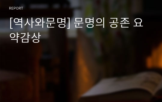 [역사와문명] 문명의 공존 요약감상