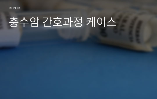 충수암 간호과정 케이스