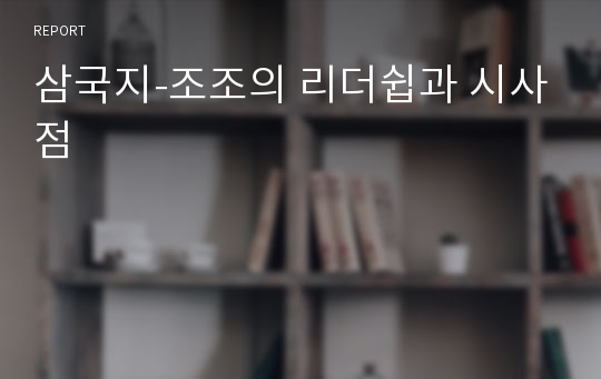 삼국지-조조의 리더쉽과 시사점