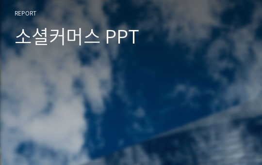 소셜커머스 PPT