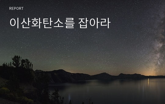 이산화탄소를 잡아라