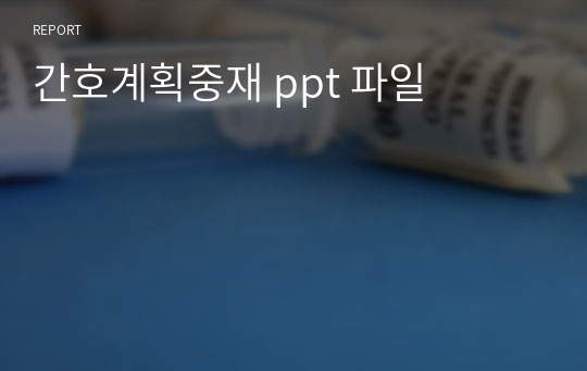 간호계획중재 ppt 파일