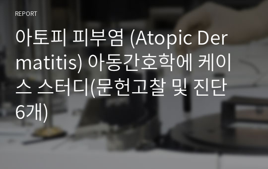 아토피 피부염 (Atopic Dermatitis) 아동간호학에 케이스 스터디(문헌고찰 및 진단 6개)