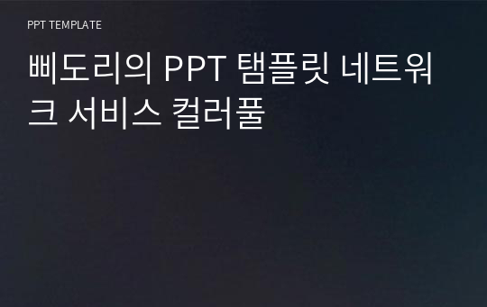 삐도리의 PPT 탬플릿 네트워크 서비스 컬러풀