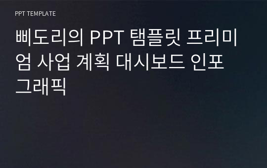 삐도리의 PPT 탬플릿 프리미엄 사업 계획 대시보드 인포그래픽