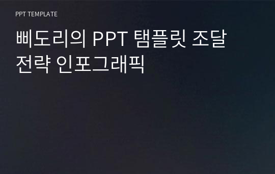 삐도리의 PPT 탬플릿 조달 전략 인포그래픽