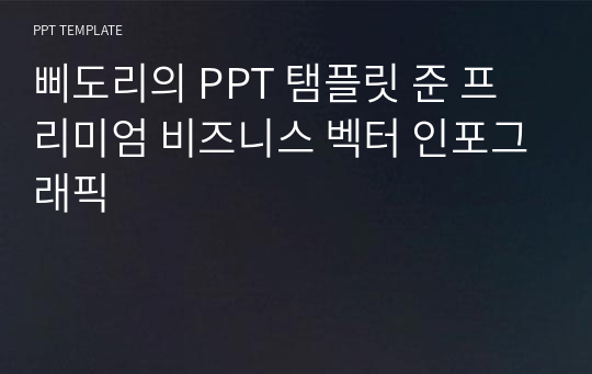 삐도리의 PPT 탬플릿 준 프리미엄 비즈니스 벡터 인포그래픽