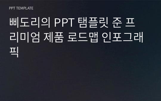 삐도리의 PPT 탬플릿 준 프리미엄 제품 로드맵 인포그래픽