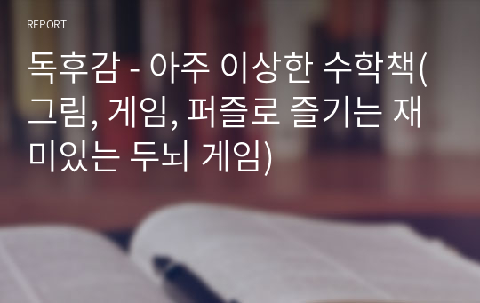 독후감 - 아주 이상한 수학책(그림, 게임, 퍼즐로 즐기는 재미있는 두뇌 게임)