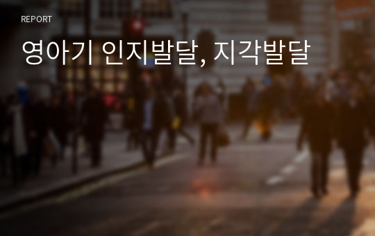 영아기 인지발달, 지각발달