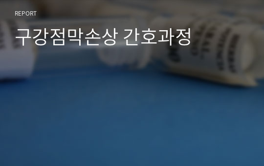 구강점막손상 간호과정